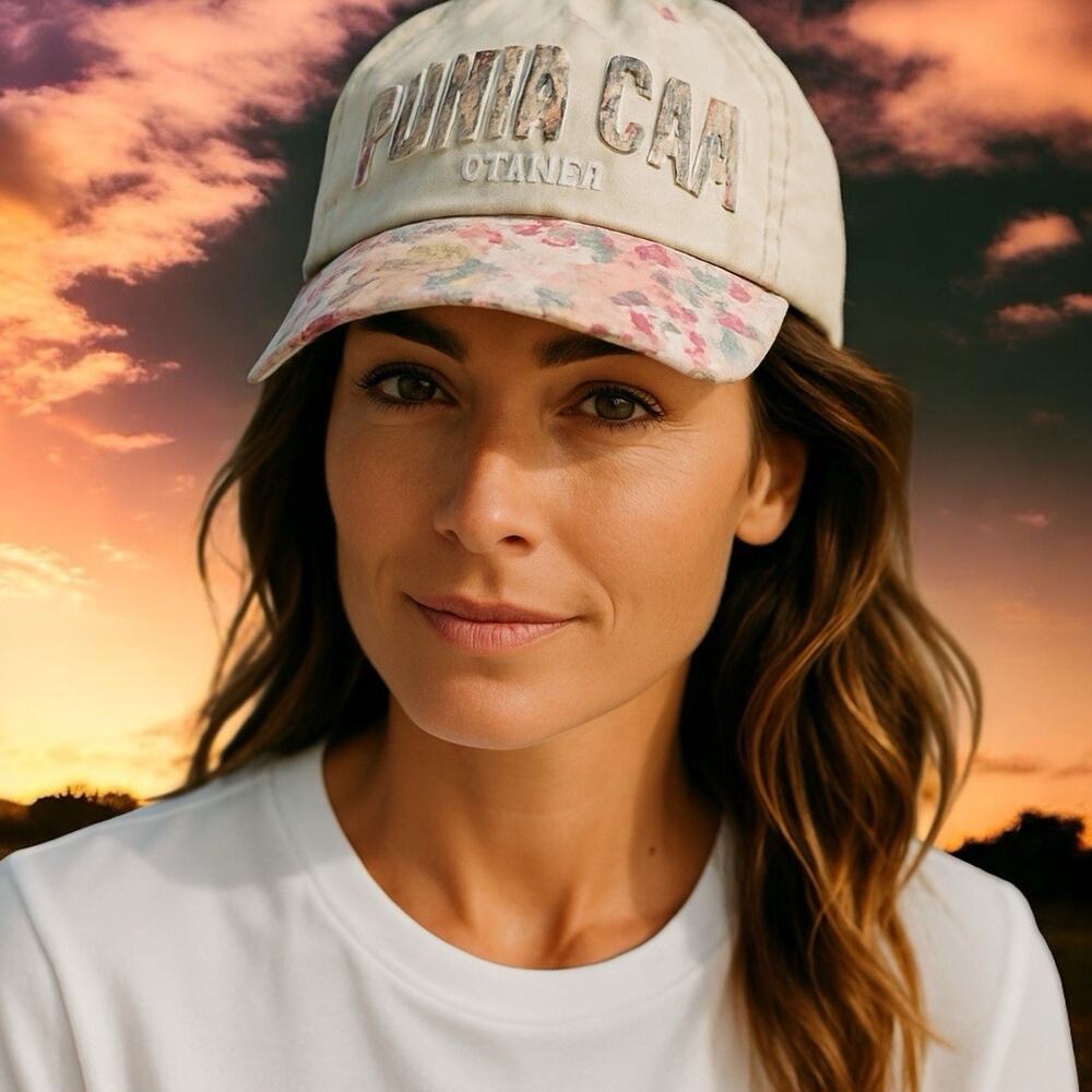 ROBIN RUTH Punta Cana ORIGINAL CAP‎ PINK DISTRESSED STRAPBACK EMBROIDERED BOHO